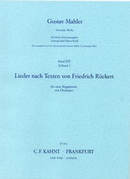 Lieder Nach Texten Von Ruckert Study Scores sheet music cover